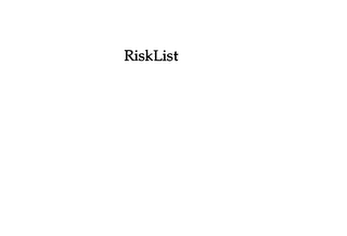 RISKLIST