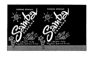 SAMBA GUARANA PAPAYA ORANGE MADE FROM EXOTIC BRAZILIAN GUARANA BERRIES
