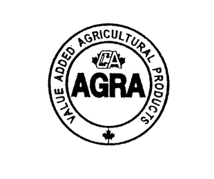 CA AGRA VALUE ADDED AGRICULTURAL PRODUCTS