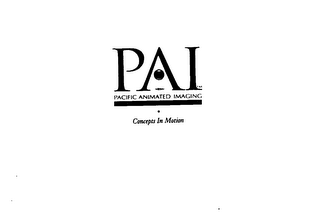 PAI PACIFIC ANIMATED IMAGING CORPORATION CONCEPTS IN MOTION