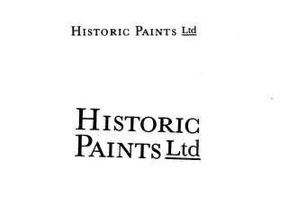 HISTORIC PAINTS LTD