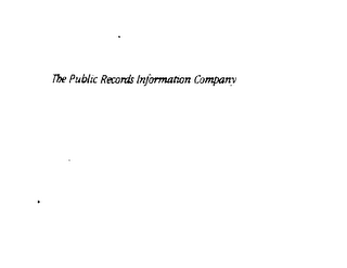 THE PUBLIC RECORDS INFORMATION COMPANY