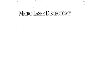 MICROLASER DISCECTOMY