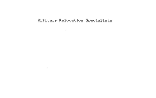 MILITARY RELOCATION SPECIALISTS