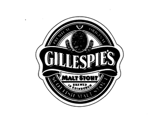 GILLESPIE'S PREMIUM ORIGINAL SCOTTISH MALT STOUT MALT STOUT BREWED IN EDINBURGH