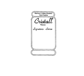 CRISTALL MOSCOW SIGNATURE SERIES PREMIUM VODKA IMPORTED FROM RUSSIA