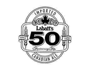 LABATT'S 50 IMPORTED CANADIAN ALE SINCE 1950 ANNIVERSARY ALE