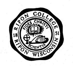 RIPON COLLEGE RIPON WISCONSIN 1851 FIDES CHRISTI SCIENTIA