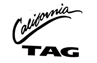 CALIFORNIA TAG