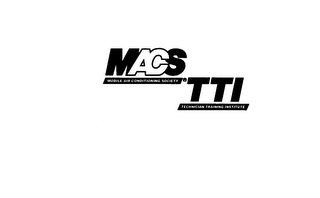 MACS MOBILE AIR CONDITIONING SOCIETY TTI TECHNICIAN TRAINING INSTITUTE