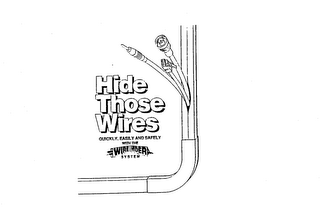 HIDE THOSE WIRES QUICKLY, EASILY AND SAFELY WITH THE WIRE HIDER SYSTEM