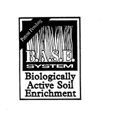 PATENT PENDING B.A.S.E. SYSTEM BIOLOGICALLY ACTIVE SOIL ENRICHMENT