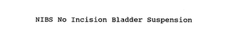 NIBS NO INCISION BLADDER SUSPENSION