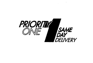 PRIORITY ONE 1 SAME DAY DELIVERY