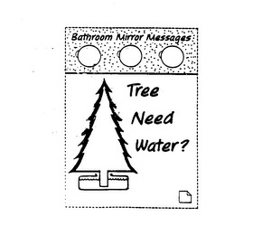BATHROOM MIRROR MESSAGES TREE NEED WATER?