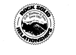 ROCK SOLID RELATIONSHIPS D.H. BLATTNER & SONS SINCE 1907