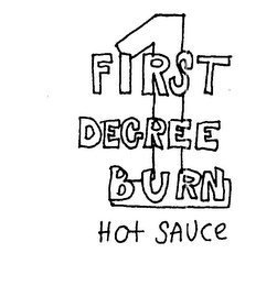 1 FIRST DEGREE BURN HOT SAUCE