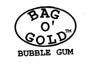 BAG O' GOLD BUBBLE GUM NET WT .2OZ. (57G)