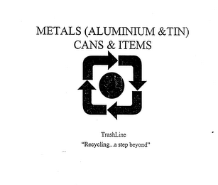 METALS (ALUMINIUM & TIN) CANS & ITEMS TRASHLINE "RECYCLING...A STEP BEYOND"