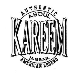 KAREEM ABDUL JABBAR AUTHENTIC AMERICAN LEGEND