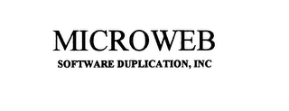 MICROWEB SOFTWARE DUPLICATION, INC