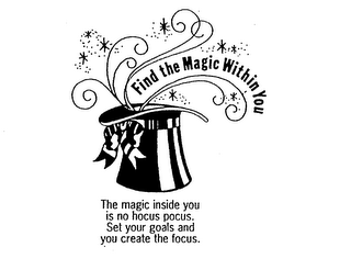 FIND THE MAGIC WITHIN YOU THE MAGIC INSIDE YOU IS NO HOCUS POCUS. SET YOUR GOALS AND YOU CREATE THE FOCUS.