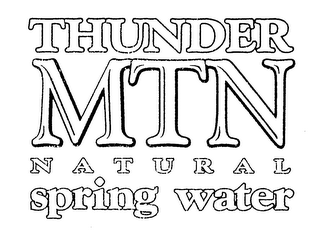 THUNDER MTN NATURAL SPRING WATER