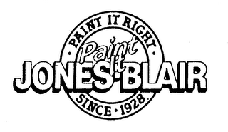 PAINT IT RIGHT PAINT IT JONES BLAIR SINCE 1928