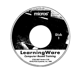 MICROS LEARNINGWARE COMPUTER BASED TRAINING DISK 1