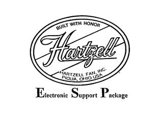 HARTZELL ELECTRONIC SUPPORT PACKAGE BUILT WITH HONOR HARTZELL FAN, INC. PIQUA, OHIO USA