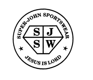 SJSW SUPER-JOHN SPORTSWEAR JESUS IS LORD