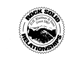 ROCK SOLID RELATIONSHIPS D.H. BLATTNER & SONS SINCE 1907