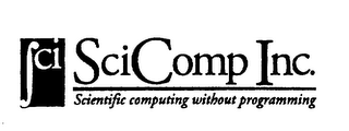 SCI SCICOMP INC. SCIENTIFIC COMPUTING WITHOUT PROGRAMMING