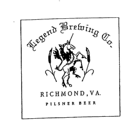 LEGEND BREWING CO. RICHMOND, VA. PILSNER BEER