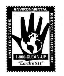 UNITED STATES ENVIRONMENTAL RECYCLING HOTLINE 1-800-CLEAN-UP "EARTH'S 911"