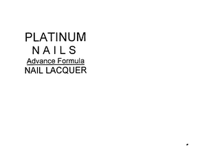 PLATINUM NAILS ADVANCE FORMULA NAIL LACQUER