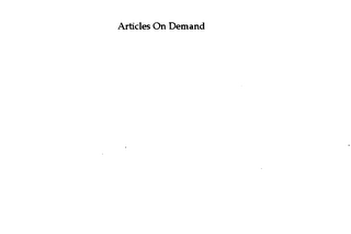 ARTICLES ON DEMAND