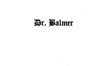 DR. BALMER