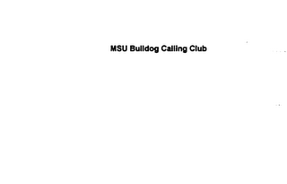 MSU BULLDOG CALLING CLUB