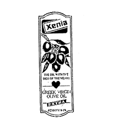 XENIA THE OIL WITH THE SIGN OF THE HEART GREEK VIRGIN OLIVE OIL EXTRA ACIDITY 0-1%