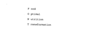 FONT FOOD OPTIMAL NUTRITION TRANSFORMATION