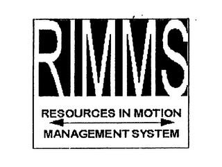 RIMMS RESOURCES IN MOTION MANAGEMENT SYSTEM