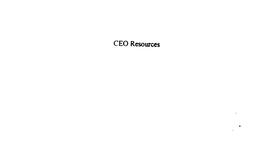 CEO RESOURCES