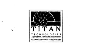 TITAN TECHNOLOGIES A DIVISION OF TITAN PACIFIC RESOURCES LTD GAUGES COMMUNICATIONS SYSTEMS