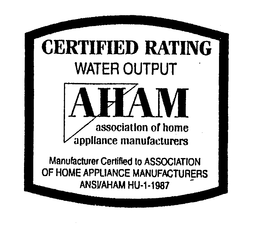 Association of Home Appliance Manufacturers ("AHAM")