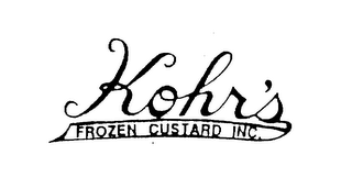 KOHR'S FROZEN CUSTARD INC.