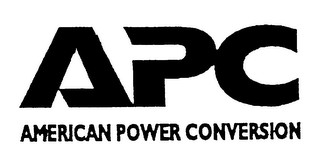 APC AMERICAN POWER CONVERSION