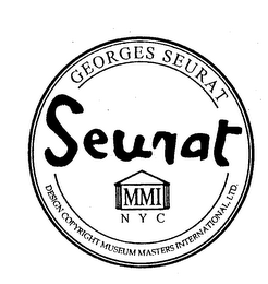 GEORGES SEURAT SEURAT MMI NYC DESIGN COPYRIGHT MUSEUM MASTERS INTERNATIONAL, LTD.