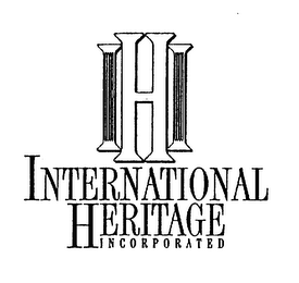 IHI INTERNATIONAL HERITAGE INCORPORATED