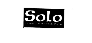 SOLO A GUIDE FOR THE SINGLE PARENT